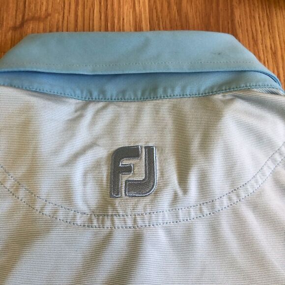 FootJoy Golf Polo Shirt Ice Blue Short Sleeve - Picture 6 of 7